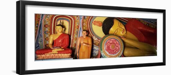 Statues of Seated, Standing and Sleeping Buddha, Isurumuniya, Anuradhapura, Sri Lanka, Asia-Bruno Morandi-Framed Photographic Print