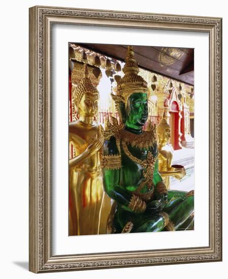 Statues of the Buddha, Wat Phra That Doi Suthep, Doi Suthep, Chiang Mai, Northern Thailand, Asia-Gavin Hellier-Framed Photographic Print