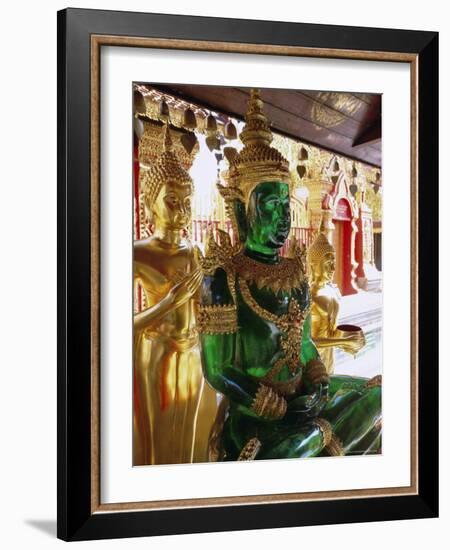 Statues of the Buddha, Wat Phra That Doi Suthep, Doi Suthep, Chiang Mai, Northern Thailand, Asia-Gavin Hellier-Framed Photographic Print