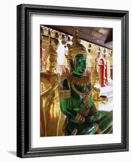 Statues of the Buddha, Wat Phra That Doi Suthep, Doi Suthep, Chiang Mai, Northern Thailand, Asia-Gavin Hellier-Framed Photographic Print