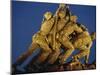 Statues of the U.S. Marine Corps on the Iwo Jima Memorial at Night in Arlington, Virginia, USA-Hodson Jonathan-Mounted Photographic Print