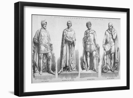 Statues on Holborn Viaduct, City of London, 1869-null-Framed Giclee Print