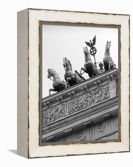 Statues on Top of Brandenburg Gate-Murat Taner-Framed Premier Image Canvas