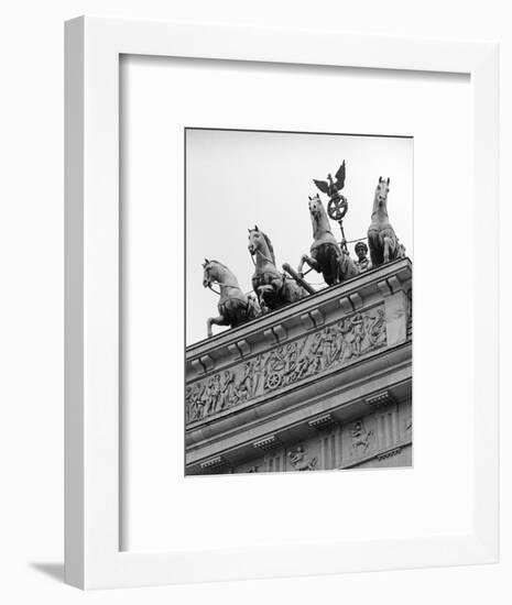 Statues on Top of Brandenburg Gate-Murat Taner-Framed Photographic Print