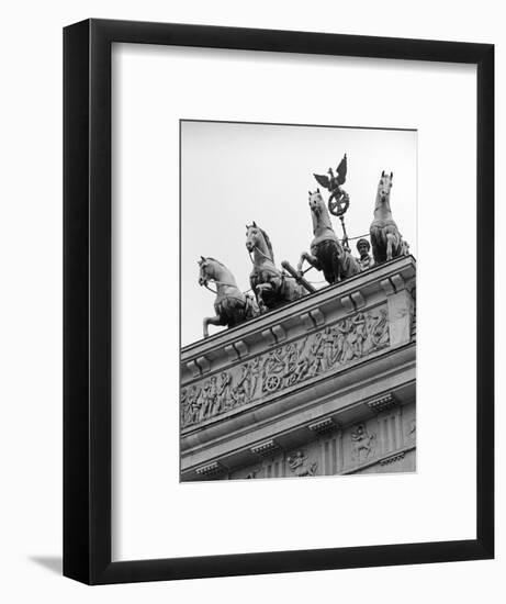 Statues on Top of Brandenburg Gate-Murat Taner-Framed Photographic Print