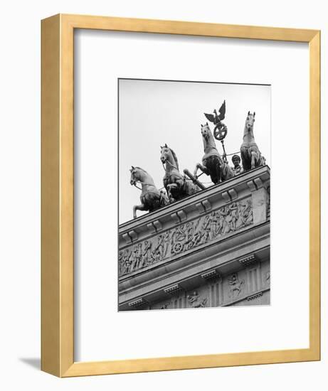 Statues on Top of Brandenburg Gate-Murat Taner-Framed Photographic Print