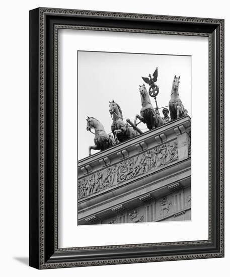 Statues on Top of Brandenburg Gate-Murat Taner-Framed Photographic Print