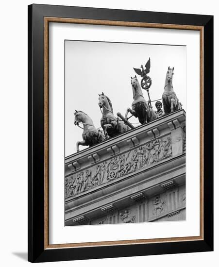 Statues on Top of Brandenburg Gate-Murat Taner-Framed Photographic Print