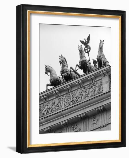 Statues on Top of Brandenburg Gate-Murat Taner-Framed Photographic Print