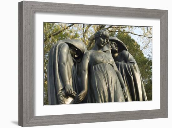 Statues Representing Death and Mourning on the Confederate Memorial, Shiloh, Tennessee-null-Framed Photographic Print