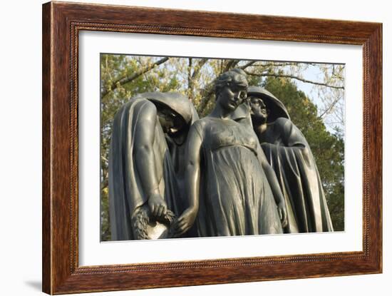 Statues Representing Death and Mourning on the Confederate Memorial, Shiloh, Tennessee-null-Framed Photographic Print