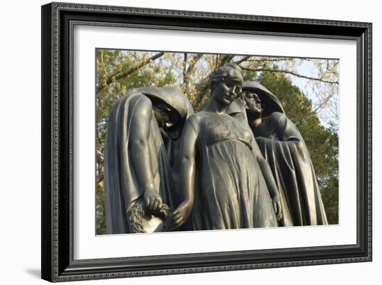 Statues Representing Death and Mourning on the Confederate Memorial, Shiloh, Tennessee-null-Framed Photographic Print