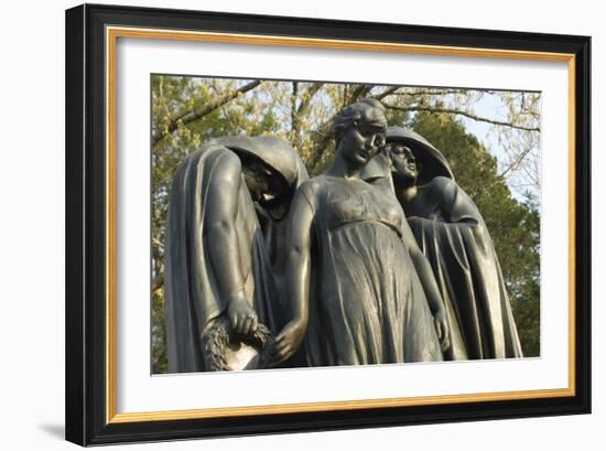 Statues Representing Death and Mourning on the Confederate Memorial, Shiloh, Tennessee-null-Framed Photographic Print