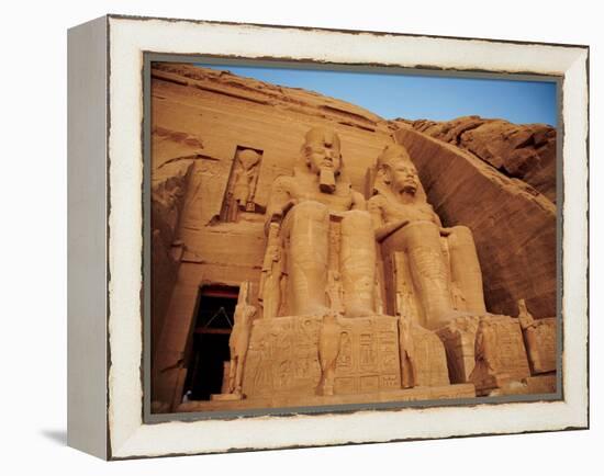 Statues, the Greater Temple, Abu Simbel, Egypt-Miva Stock-Framed Premier Image Canvas