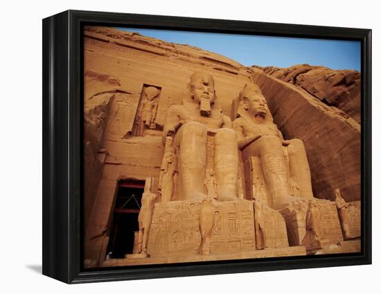 Statues, the Greater Temple, Abu Simbel, Egypt-Miva Stock-Framed Premier Image Canvas