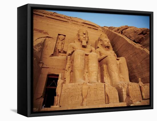 Statues, the Greater Temple, Abu Simbel, Egypt-Miva Stock-Framed Premier Image Canvas