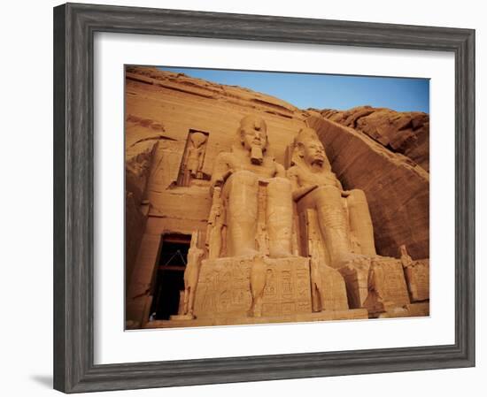 Statues, the Greater Temple, Abu Simbel, Egypt-Miva Stock-Framed Photographic Print