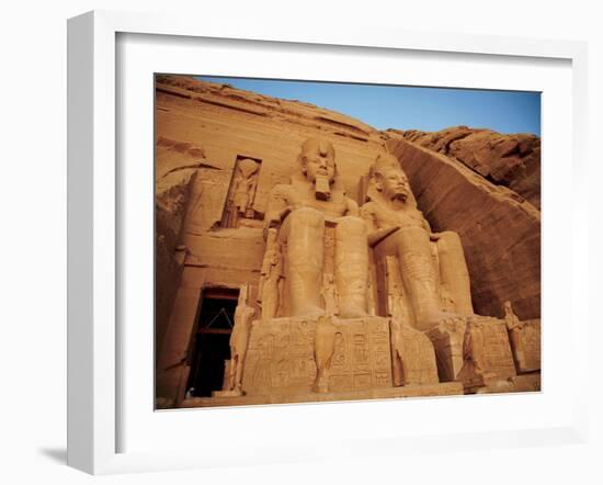 Statues, the Greater Temple, Abu Simbel, Egypt-Miva Stock-Framed Photographic Print