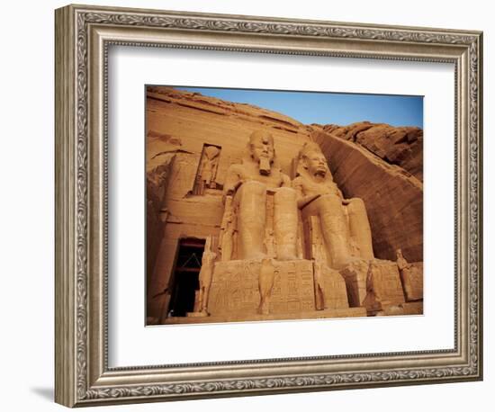 Statues, the Greater Temple, Abu Simbel, Egypt-Miva Stock-Framed Photographic Print