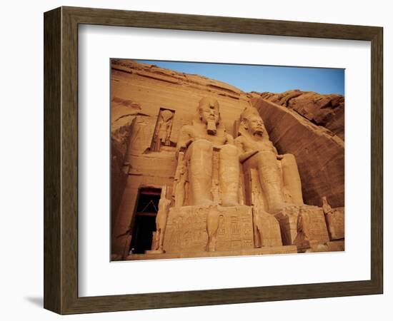 Statues, the Greater Temple, Abu Simbel, Egypt-Miva Stock-Framed Photographic Print