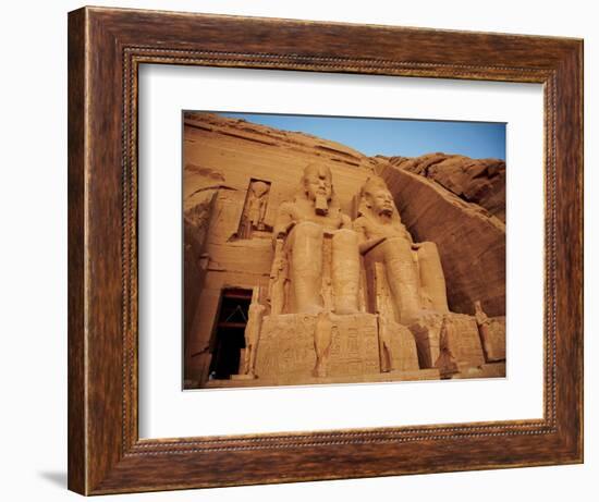 Statues, the Greater Temple, Abu Simbel, Egypt-Miva Stock-Framed Photographic Print