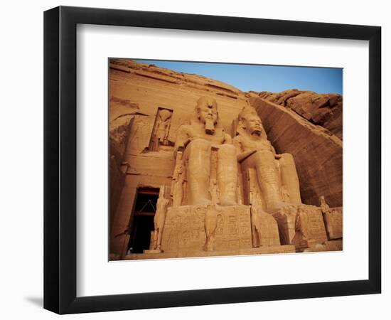 Statues, the Greater Temple, Abu Simbel, Egypt-Miva Stock-Framed Photographic Print