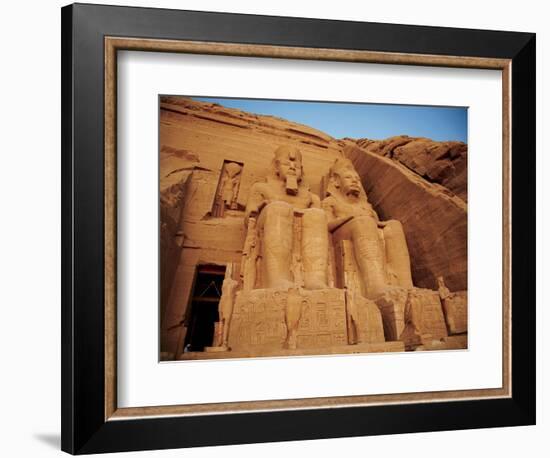 Statues, the Greater Temple, Abu Simbel, Egypt-Miva Stock-Framed Photographic Print