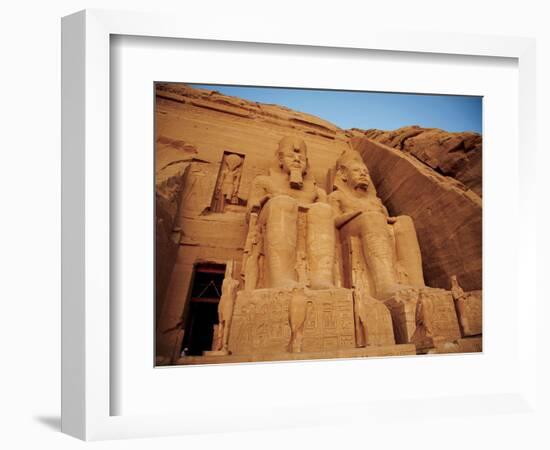 Statues, the Greater Temple, Abu Simbel, Egypt-Miva Stock-Framed Photographic Print