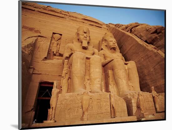 Statues, the Greater Temple, Abu Simbel, Egypt-Miva Stock-Mounted Photographic Print