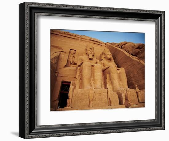 Statues, the Greater Temple, Abu Simbel, Egypt-Miva Stock-Framed Photographic Print