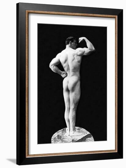 Statuesque Back and Arm Curl-null-Framed Art Print