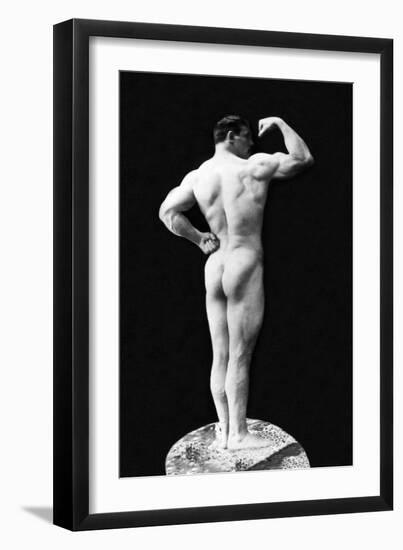 Statuesque Back and Arm Curl-null-Framed Art Print