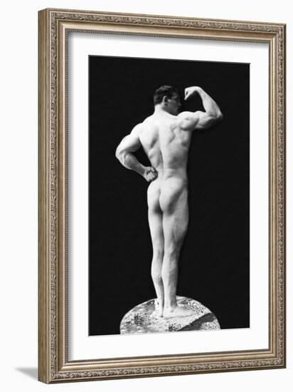 Statuesque Back and Arm Curl-null-Framed Art Print