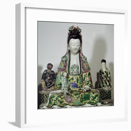 Statuette Chinese of Kuan-Yin, 17th century-Unknown-Framed Giclee Print