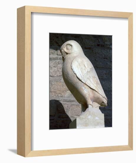 Statuette of an owl from the Acropolis. Artist: Unknown-Unknown-Framed Giclee Print