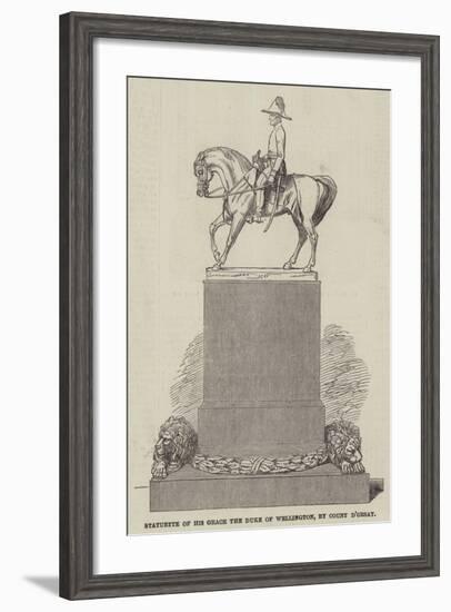 Statuette of His Grace the Duke of Wellington, by Count D'Orsay-null-Framed Giclee Print