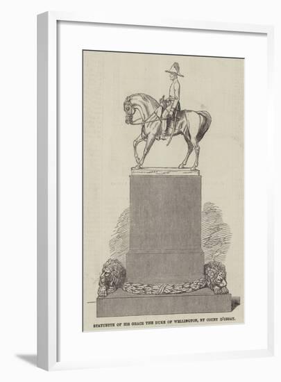 Statuette of His Grace the Duke of Wellington, by Count D'Orsay-null-Framed Giclee Print