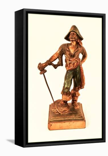 Statuette of Pirate-null-Framed Stretched Canvas