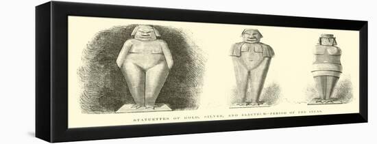 Statuettes of Gold, Silver, And, Electrum, Period of the Incas-Édouard Riou-Framed Premier Image Canvas