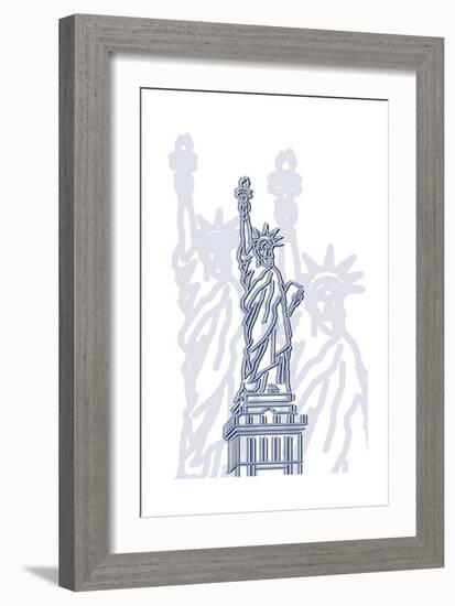 Stature of Liberty-Cristian Mielu-Framed Art Print