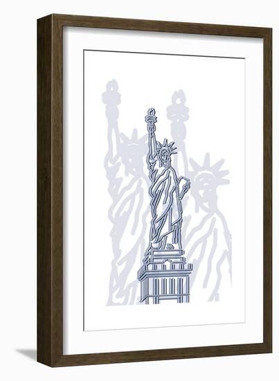 Stature of Liberty-Cristian Mielu-Framed Art Print