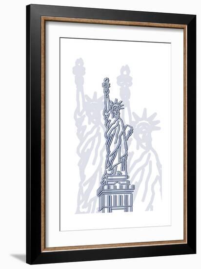 Stature of Liberty-Cristian Mielu-Framed Art Print