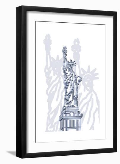 Stature of Liberty-Cristian Mielu-Framed Art Print