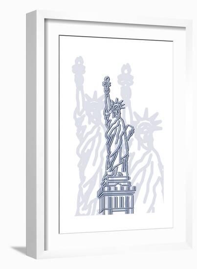 Stature of Liberty-Cristian Mielu-Framed Art Print