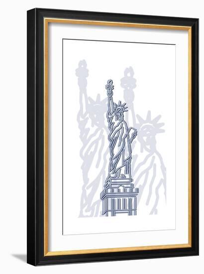 Stature of Liberty-Cristian Mielu-Framed Art Print