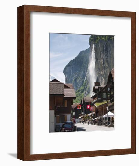 Staubbach Falls in Lauterbrunnen, Jungfrau Region, Switzerland, Europe-Michael DeFreitas-Framed Photographic Print