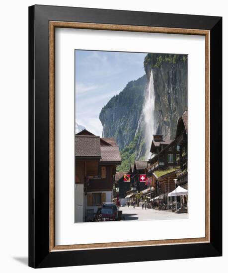 Staubbach Falls in Lauterbrunnen, Jungfrau Region, Switzerland, Europe-Michael DeFreitas-Framed Photographic Print
