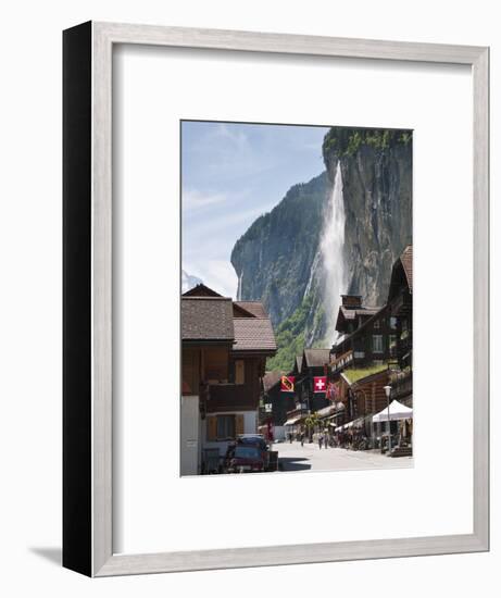 Staubbach Falls in Lauterbrunnen, Jungfrau Region, Switzerland, Europe-Michael DeFreitas-Framed Photographic Print