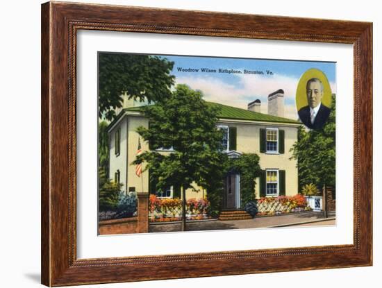 Staunton, Virginia, Exterior View of Woodrow Wilson's Birthplace-Lantern Press-Framed Art Print