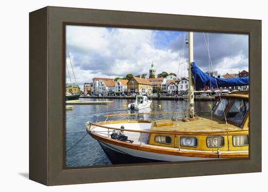 Stavanger Harbour, Norway, Scandinavia, Europe-Amanda Hall-Framed Premier Image Canvas